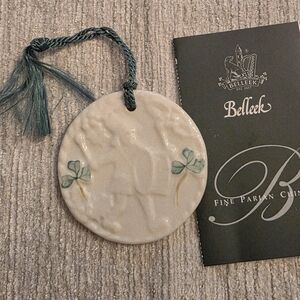 Irish Belleek Ornament Drummer